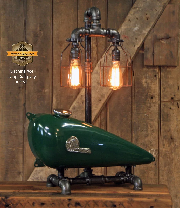 Industrial Lighting for Food Processing FactoriesSteampunk Industrial / 1930’s Indian Scout Gas Tank Lamp / Motorcycle Lamp #2522 sold