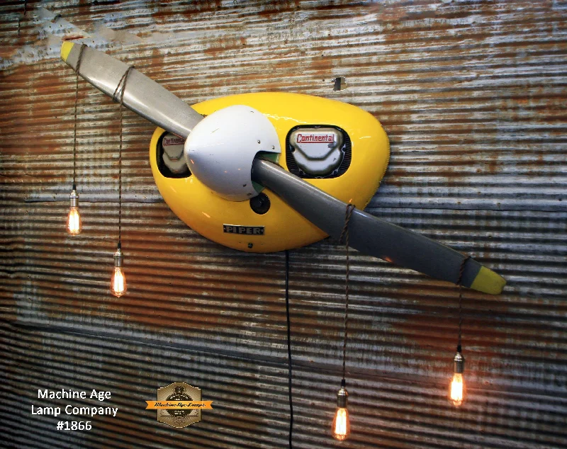 Industrial Task Lighting for Precision WorkstationsSteampunk Industrial / Aviation / 1950's Piper Pacer / Wall Light / Lamp #1866