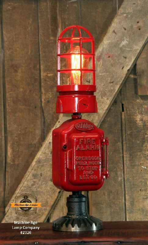 Industrial Lighting for Woodworking FactoriesSteampunk Industrial Machine Age Lamp / Fireman / Police / Antique Call box / Alarm / Lamp #2326 sold
