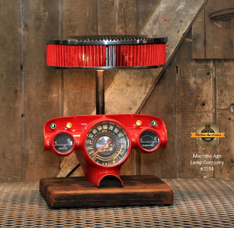 Industrial Exit Sign Lighting for Quick EvacuationSteampunk Industrial / Antique 1957 Chevy Bel Air Dash / Edelbrock / Hot rod / Lamp #2184 sold