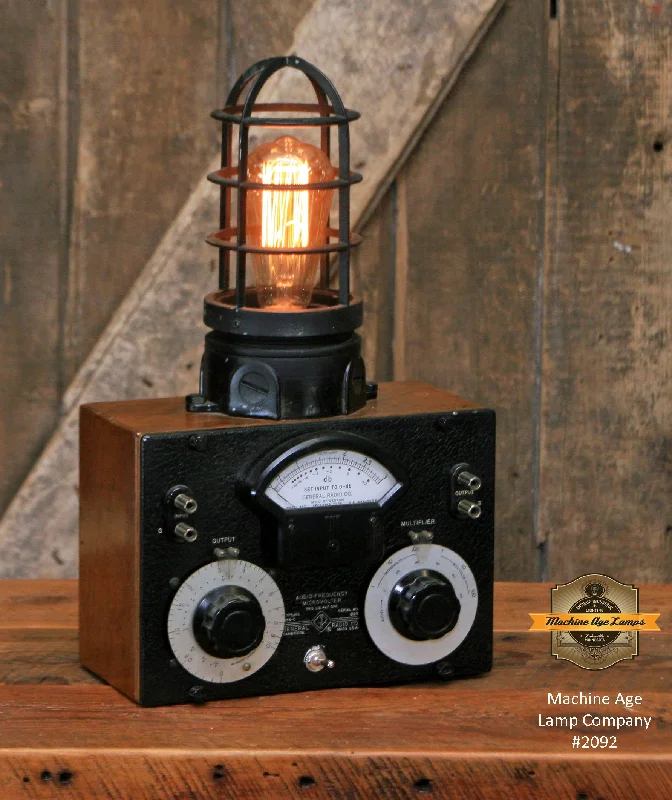 Industrial Lighting for Pharmaceutical ManufacturingSteampunk Industrial Machine Age Lamp / Wood Box / Electrical Meter Tester / Lamp #2092 sold