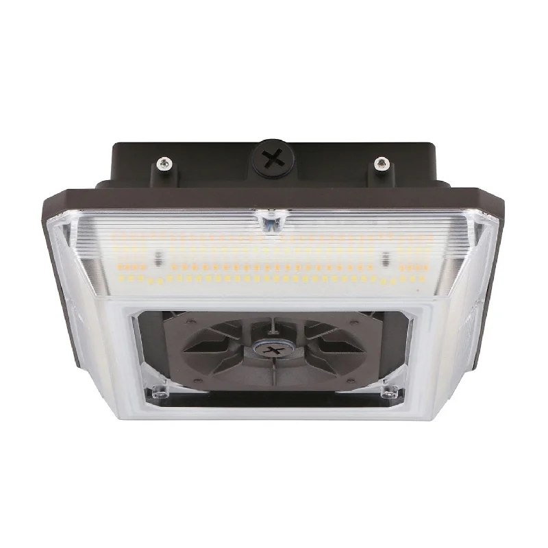 Explosion - Proof Industrial Lighting for Hazardous Locations90W LED Square Canopy Light - Wattage and Color Switching - Bronze Finish