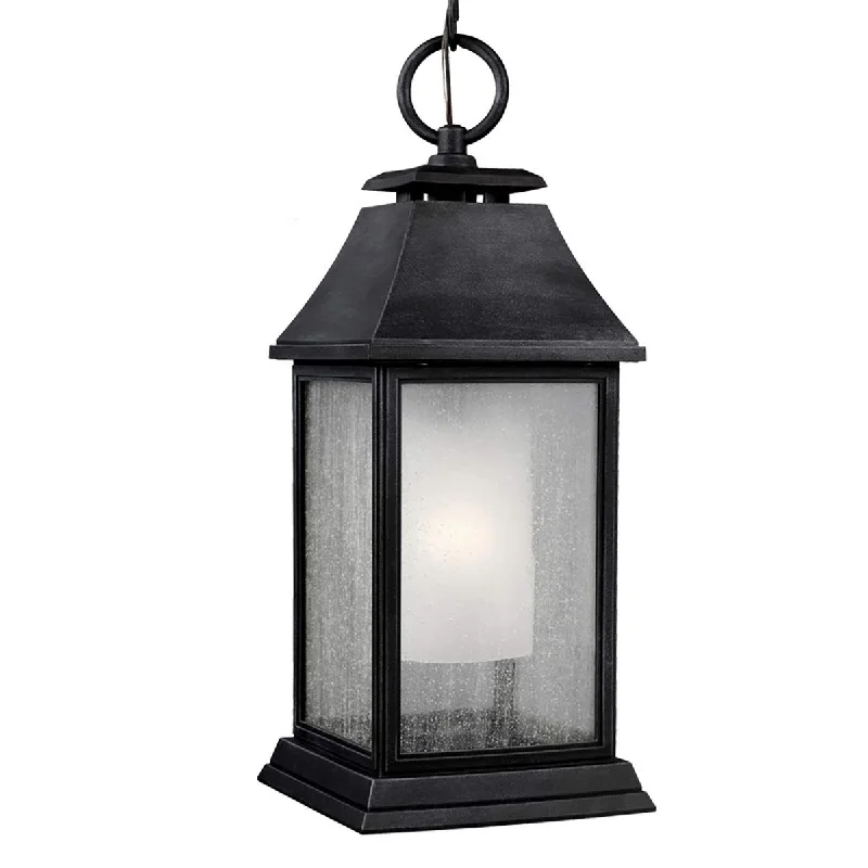 Shepherd 1 Light Large Chain Lantern - Dark Weathered Zinc IP44 E27