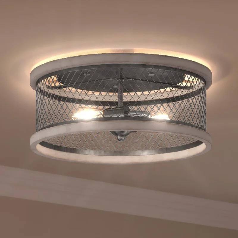 Industrial Lighting for Pharmaceutical ManufacturingUHP3390 Provincial Ceiling Light, 6.5"H x 14"W, Galvanized Steel Finish, Layton Collection
