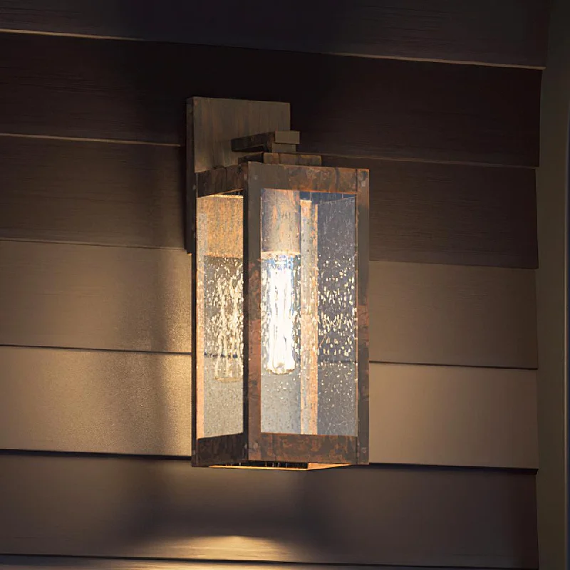 Industrial Lighting for Furniture FactoriesUQL1632 Modern Farmhouse Outdoor Wall Sconce 14.25''H x 5''W, Bygone Bronze Finish, Quincy Collection