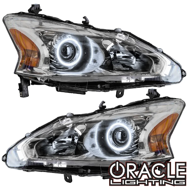 ORACLE Lighting 2013-2015 Nissan Altima Sedan Pre-Assembled Halo Headlights - (Halogen)