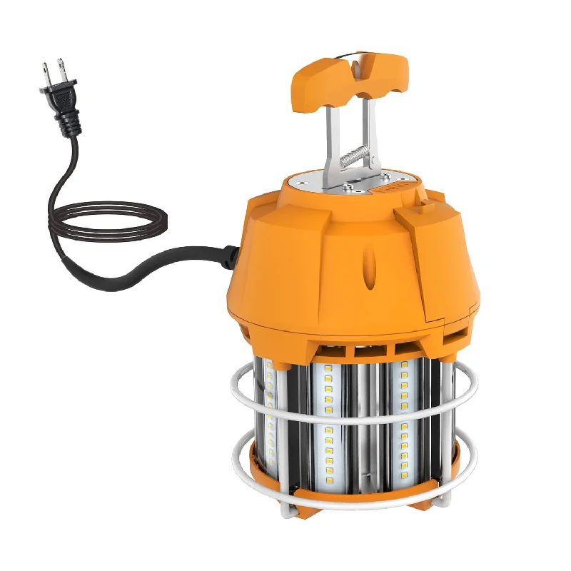 Corrosion - Resistant Industrial Lighting for Coastal Factories60W Portable LED Construction Light - 120V - 200W MH Equal - 5,000K - 6,000 Lm - Daisy-Chain