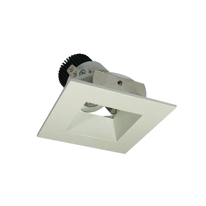 String Lights for Restaurant Outdoor SeatingNora Lighting NIO-4SDSQ30XWW/10 4" Iolite LED Square Adjustable Reflector With Square Aperture, 1000lm / 14W, 3000K - White Reflector / White Flange