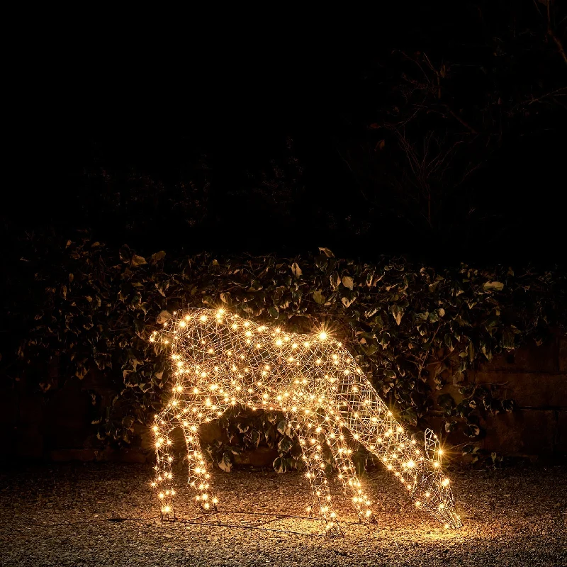 String Lights for Camping Trips1m Studley Rattan Doe Dual Colour LED Light Up Reindeer