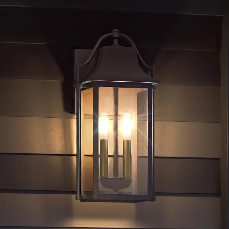 Industrial Lighting for Furniture FactoriesUQL1672 Vintage Outdoor Wall Sconce 18.5''H x 9''W, Estate Bronze Finish, Eastbourne Collection