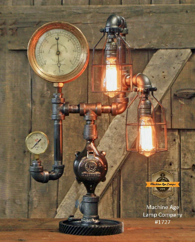 Color - Tunable Industrial Lighting for Special ApplicationsSteampunk Industrial Lamp / Watson Stillman New York Gauge / Gear / Steam Gauge / Lamp #1727 sold