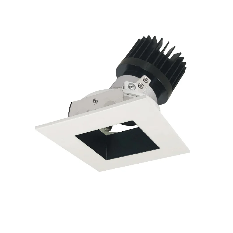 String Lights for Outdoor Dining AreasNora Lighting NIO-4SDSQ35XBW/HL 4" Iolite LED Square Adjustable Reflector With Square Aperture, 1500lm/2000lm (varies by housing), 3500K - Black Reflector / White Flange