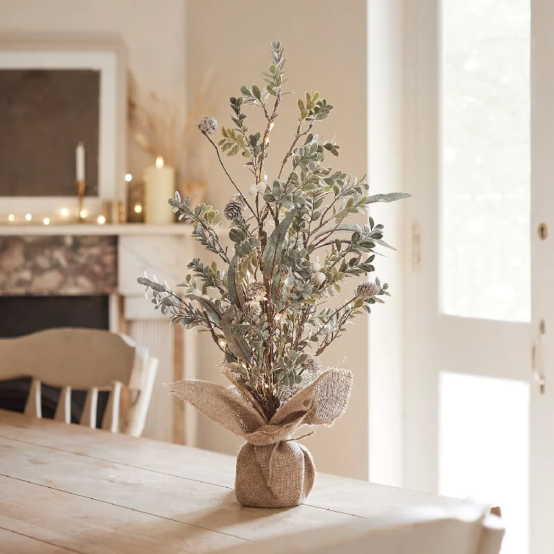 String Lights for Nursery Room Decor63cm White Berry Mini Christmas Tree Micro Light Bundle