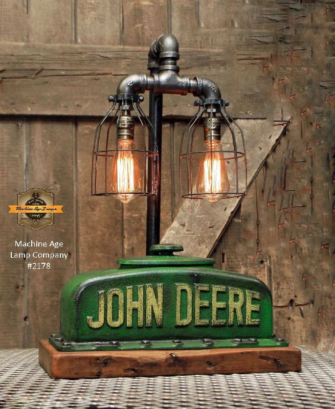 Industrial Exit Sign Lighting for Quick EvacuationSteampunk Industrial Lamp / Antique John Deere BR / Radiator / Barnwood / Farm / Lamp #2178 sold