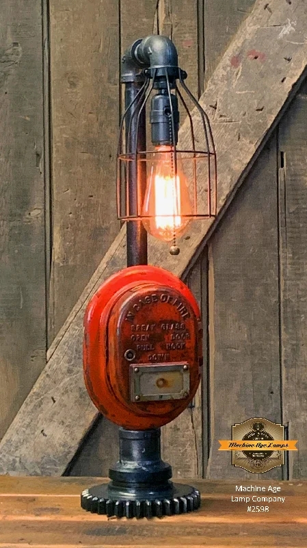 Industrial Lighting for Food Processing FactoriesSteampunk Industrial Machine Age Lamp / Fireman / Police / Antique Call box / Alarm / Lamp #2537