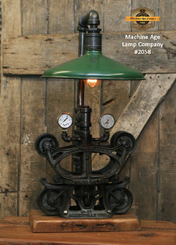 Industrial Emergency Lighting for Safety in FactoriesSteampunk Industrial / Antique Barn Trolley Lamp / Janesville / Strickler / Lamp #2058 sold