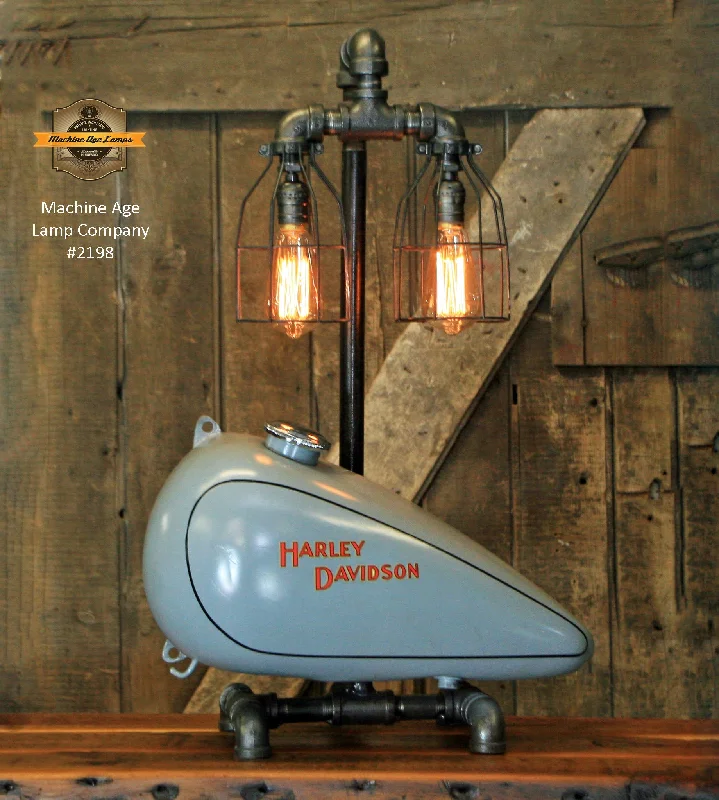 Industrial Lighting for Food Processing FactoriesSteampunk Industrial Lamp / Reclaimed HD Gas Tank / Motorcycle / Lamp #2198 sold