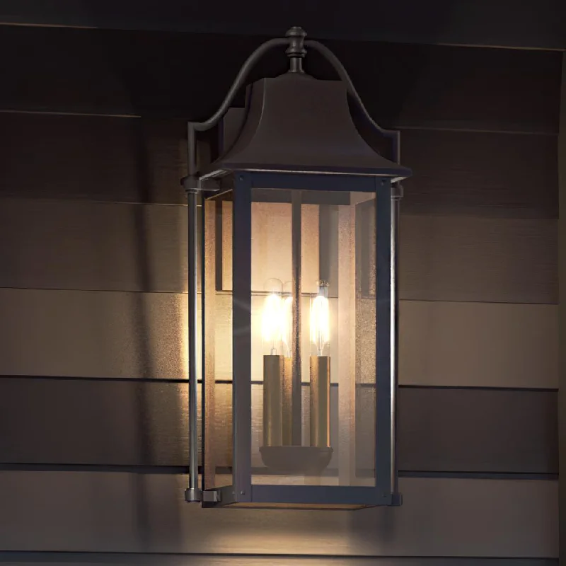 Industrial Emergency Lighting for Safety in FactoriesUQL1673 Vintage Outdoor Wall Sconce 21.25''H x 10.5''W, Estate Bronze Finish, Eastbourne Collection