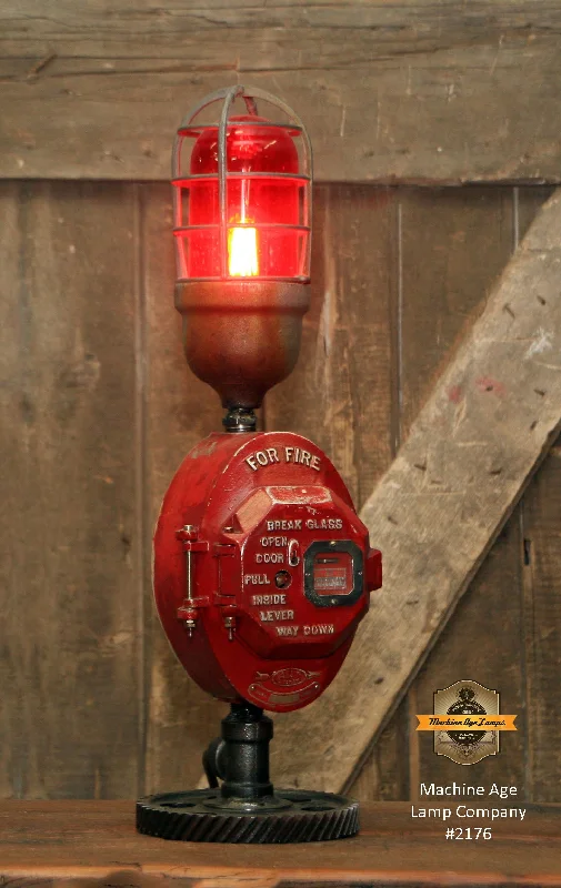 Industrial Lighting for Pharmaceutical ManufacturingSteampunk Industrial / Antique Fire Call Box / Fireman / Gear / Lamp #2176 sold