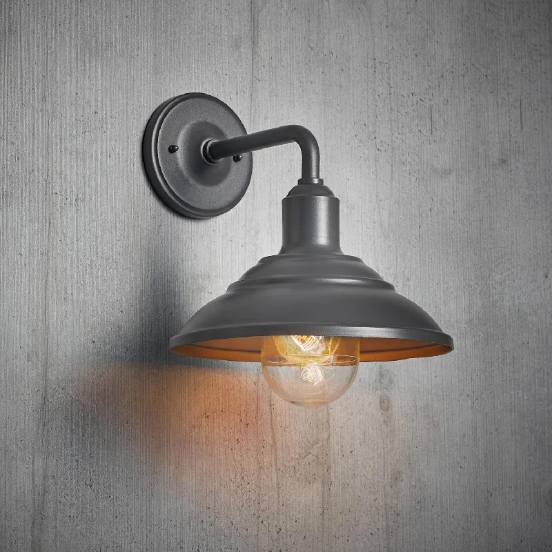 String Lights with Clear Bulbs for a Classic LookCharcoal Outdoor Wall Light