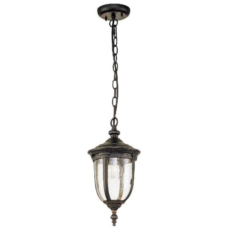 Cleveland 1 Light Small Chain Lantern - Weathered Bronze IP44 E27