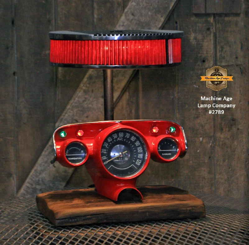Industrial Flood Lighting for Outdoor Loading DocksSteampunk Industrial / Antique 1957 Chevy Bel Air Dash / Automotive  / Edelbrock / Hot rod / Lamp #2789