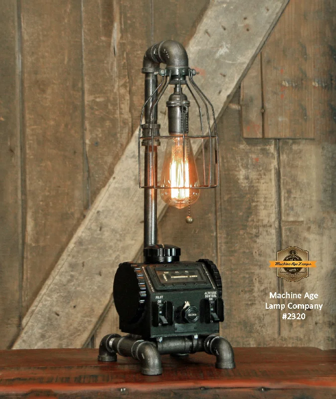 Industrial Lighting for Printing Press FacilitiesSteampunk Industrial / Aviation / Airplane / Instrument Panel / WW2 /  bomber / Lamp #2320 sold