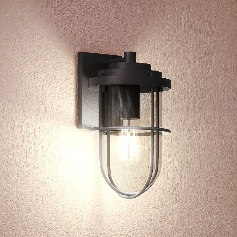 Dust - Resistant Industrial Lighting for Dirty WorkspacesUEX1065 Nautical Outdoor Wall Sconce 13''H x 7''W, Charcoal Finish, Malibu Collection