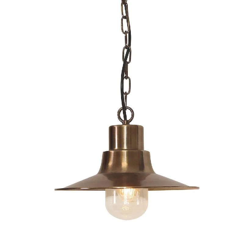 Sheldon 1 Light Chain Lantern - Aged Brass/Antique Nickel/Verdigris IP44 E27