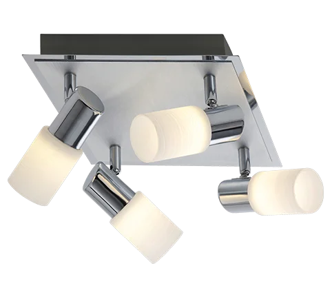 Clapton 4Lt Square Plate Spotlight - Chrome