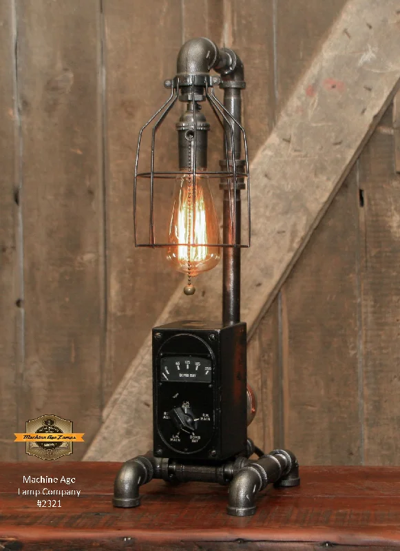 Energy - Efficient Industrial Lighting for Cost - SavingsSteampunk Industrial / Aviation / Airplane / Instrument Panel / WW2 / B-25 bomber / Lamp #2321 sold