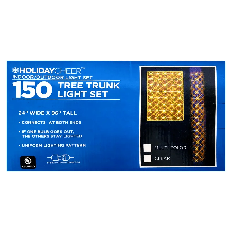 String Lights with Multicolored Bulbs for Festive OccasionsHoliday Cheer 150 Net Tree Trunk Light Set