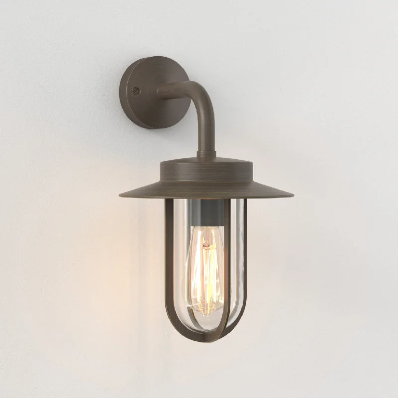 industrial style wall lamps with exposed bulbs for urban loftsMontparnasse Outdoor Wall Light IP44 - Bronze/ Polished Nickel