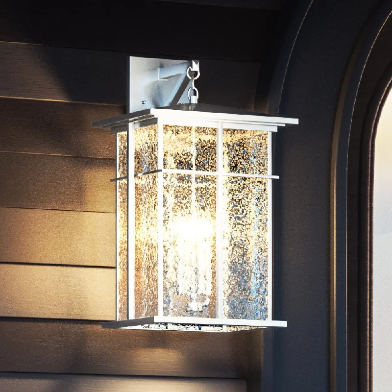 Industrial Pendant Lighting for Machine ShopsUEX1002 Craftsman Outdoor Wall Sconce 20''H x 11''W, Burnished Aluminum Finish, Milwaukee Collection
