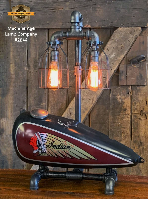 Color - Tunable Industrial Lighting for Special ApplicationsSteampunk Industrial / 1930’s Indian Scout Gas Tank Lamp / Motorcycle Lamp #2544 sold