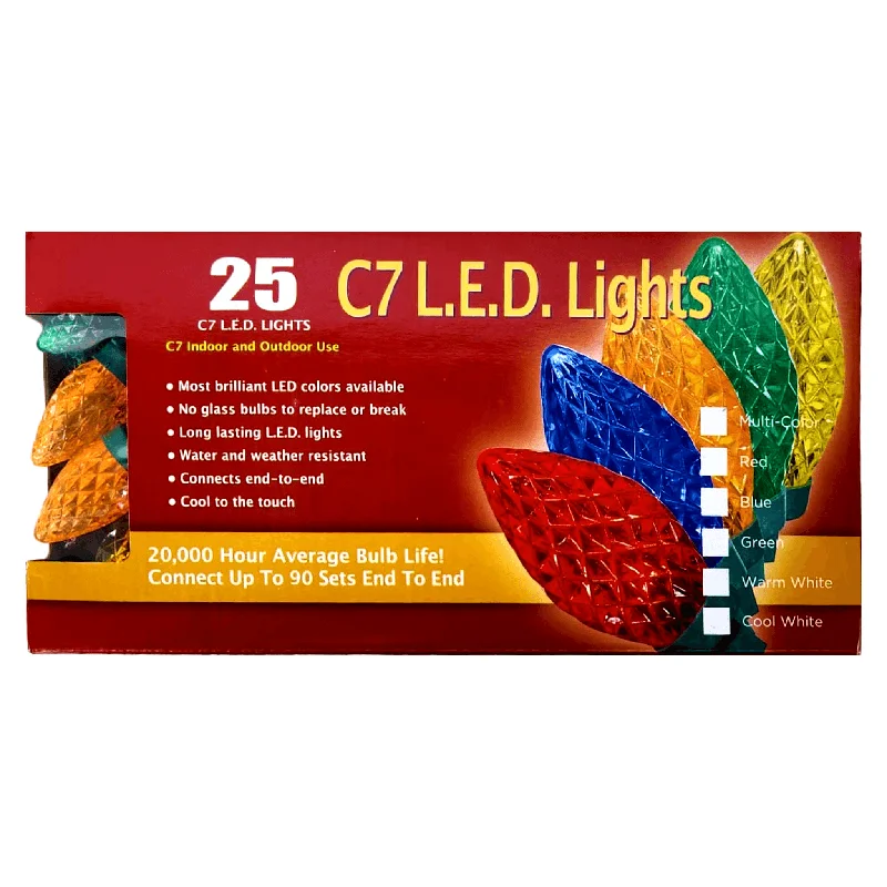 String Lights for Balcony DecorationL.E.D Lights 25 Pcs. C7 and C9