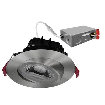 Color - Changing LED String Lights for Christmas DecorEnvision LED-DLJBX-ADJ-4-12W-5CCT-BN-R 4" Gimbal Adjustable Downlight Canless - Bronze