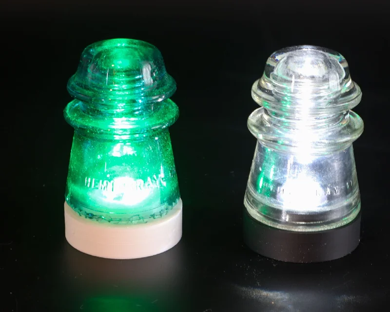 Industrial Area Lighting for Large Open SpacesBattery Powered Lamp Base for "Hemingray-16, 17 & Armstrong's-№2" Glass Insulators