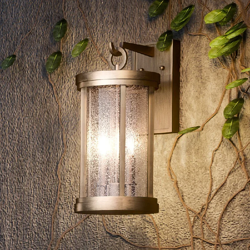 Industrial Flood Lighting for Outdoor Loading DocksUEX1046 Nautical Outdoor Wall Sconce 16''H x 8''W, Antique Brass Finish, Rockland Collection