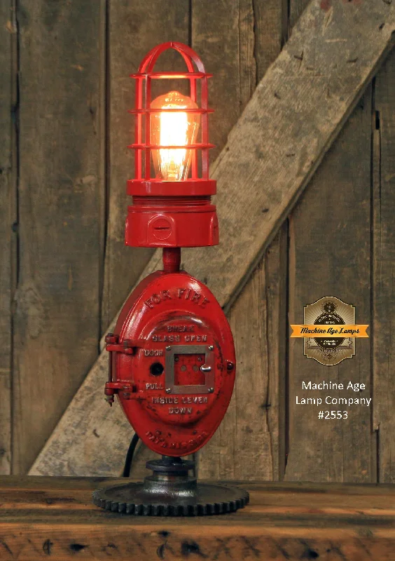 Industrial Emergency Lighting for Safety in FactoriesSteampunk Industrial Machine Age Lamp / Fireman / Police / Antique Call box / Alarm / Lamp #2553 sold