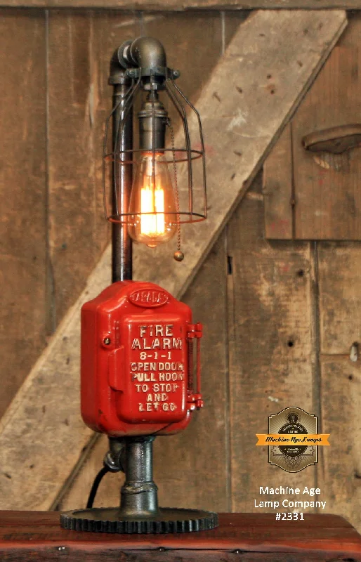 Industrial Lighting for Metal Fabrication ShopsSteampunk Industrial Machine Age Lamp / Fireman / Police / Antique Call box / Alarm / Lamp #2331 sold