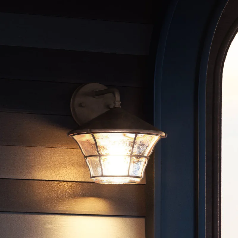 Industrial Lighting for Furniture FactoriesUEX1071 Nautical Outdoor Wall Sconce 10''H x 10''W, Olde Bronze Finish, Scottsdale Collection
