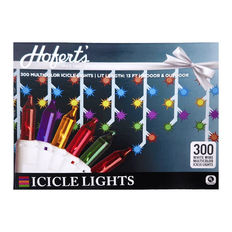 String Lights for Nursery Room DecorHofert's 300 Icicles Lights - Clear or Multicolor