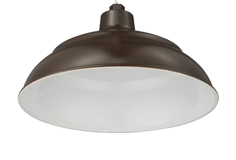 Low - Bay Industrial Lighting Fixtures for Small Factories17in. Integrated LED Warehouse Shade - Architectural Bronze - 11W - 3000K