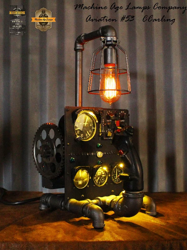 Industrial Lighting for Pharmaceutical ManufacturingSteampunk Vintage Aviation Jet  F4 Phantom Control Stick and Instruments Lamp / Lamp CC53 sold