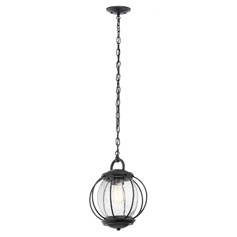 Vandalia 1/3Lt Chain Lantern - Textured Black IP44 E27