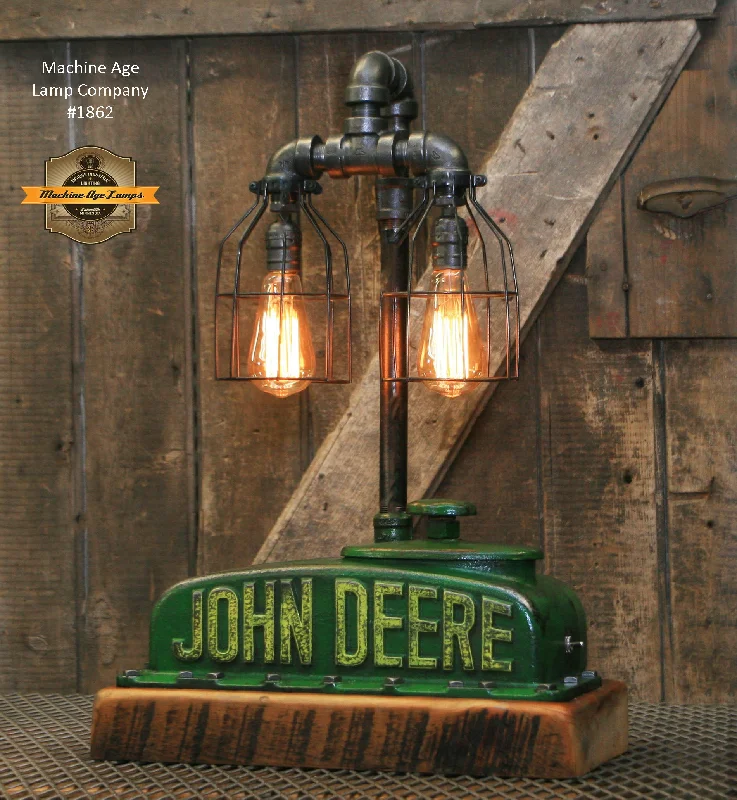 Adjustable Industrial Lighting for Flexible IlluminationSteampunk Industrial / Antique John Deere Radiator Top / Model "B" / Lamp #1862