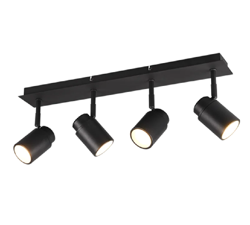 Angelo 3/4Lt Bar Spotlight IP44 - Black/Chrome