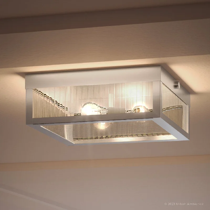 Adjustable Industrial Lighting for Flexible IlluminationUHP3610 Minimalist Ceiling Light, 4"H x 11"W, Stainless Steel Finish, Bismarck Collection