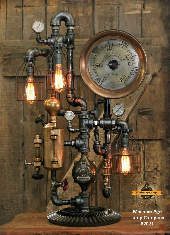Explosion - Proof Industrial Lighting for Hazardous LocationsSteampunk Industrial / Steam Gauge Lamp / General Electric / Oiler / Lamp #2071 sold